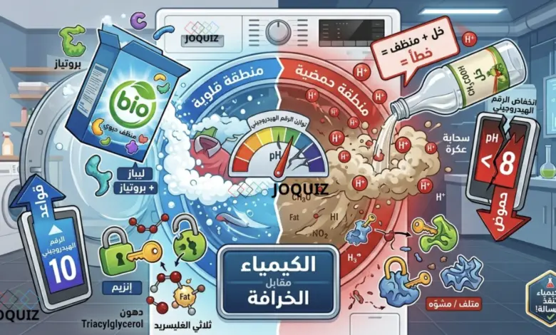 كيمياء الغسيل والتوجيهي: كيف تنقذ غسالة والدتك بذكاء علمي؟